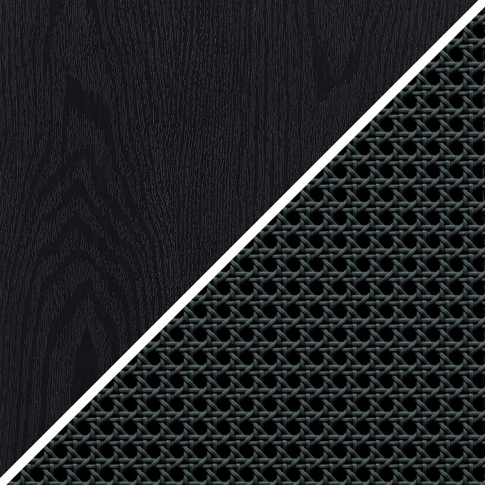 Hudson & Canal - Pryce Rectangular TV Stand for TVs up to 78in in Black Grain/Black Rattan - TV2244 veiw 10