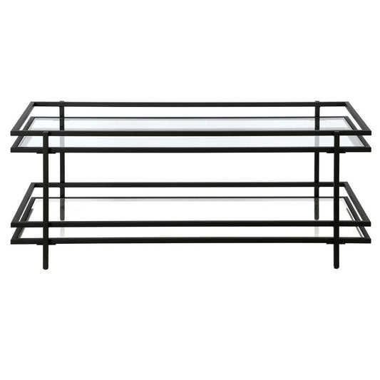 Hudson & Canal - Robillard 45in Wide Rectangular Coffee Table in Blackened Bronze - CT1238 veiw 3