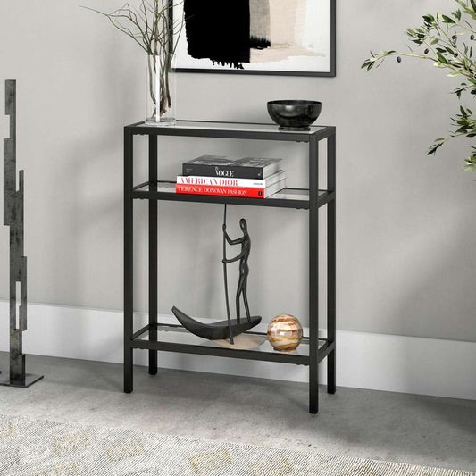 Hudson & Canal - Sivil 22in Wide Rectangular Console Table in Blackened Bronze - AT1165 veiw 2
