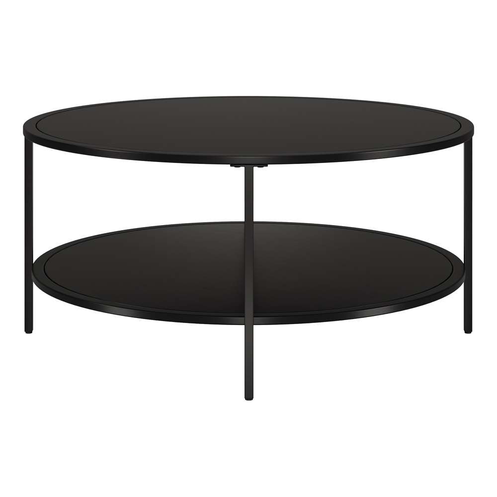 Hudson & Canal - Sivil 36 Wide Round Coffee Table with Metal Top in Blackened Bronze - CT1834 veiw 3