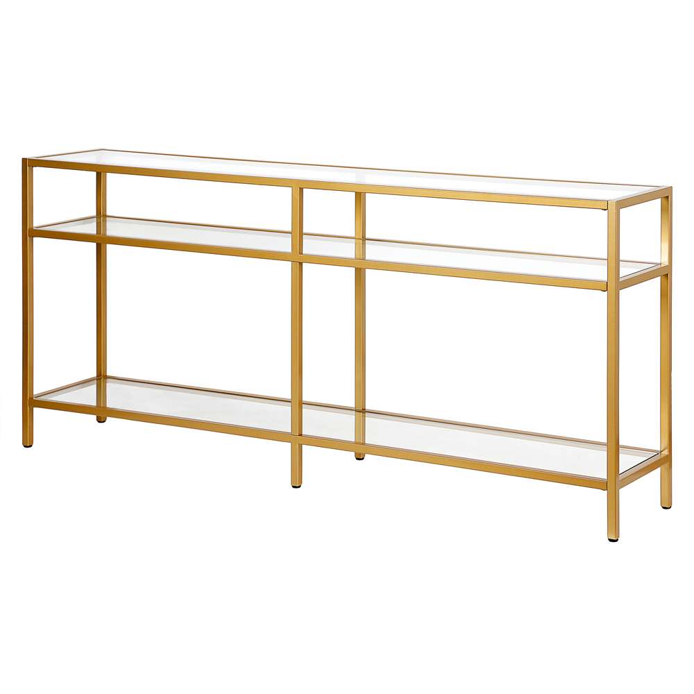 Hudson & Canal - Sivil 64in Wide Rectangular Console Table in Brass - AT0594 veiw 4