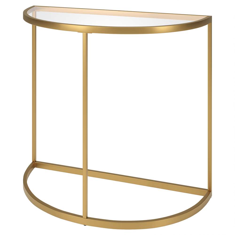 Hudson & Canal - Verlaine 32in Wide Demilune Console Table in Gold - AT1890 veiw 4