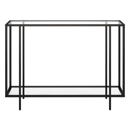 Hudson & Canal - Vireo 42in Wide Rectangular Console Table with Glass Shelf in Blackened Bronze - AT1750 veiw 3