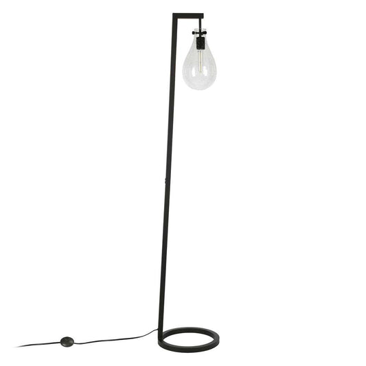 Hudson & Canal - Weston 66in Tall Floor Lamp with Glass Shade in Blackened Bronze/Seeded - FL0218 veiw 3