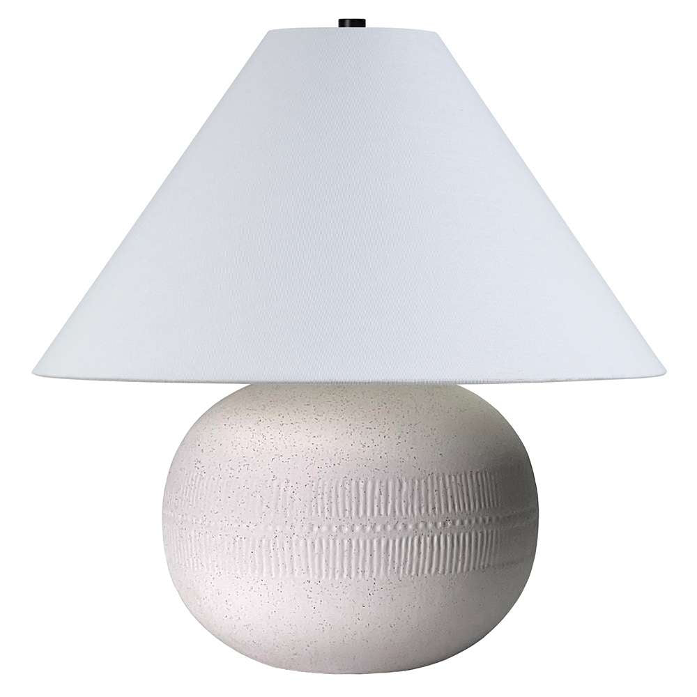 Hudson & Canal - Willa 18in Tall Textured Ceramic Table Lamp with Fabric Shade in Cream/White - TL1996 veiw 1