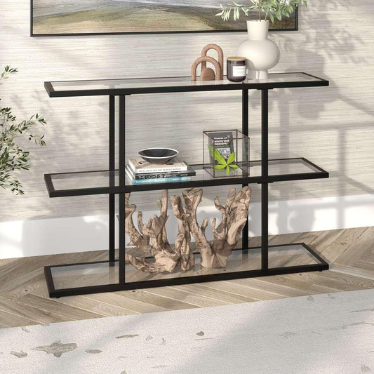 Hudson & Canal - Yeardley 42in Wide Rectangular Console Table in Blackened Bronze - AT1113 veiw 2