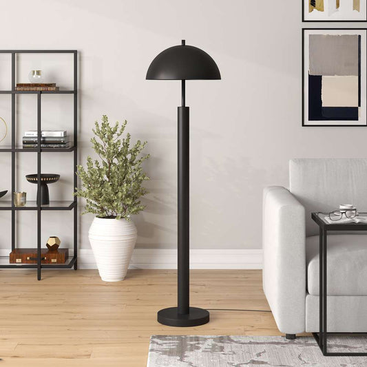 Hudson & Canal - York 58in Tall Floor Lamp with Metal Shade in Blackened Bronze - FL1766 veiw 2