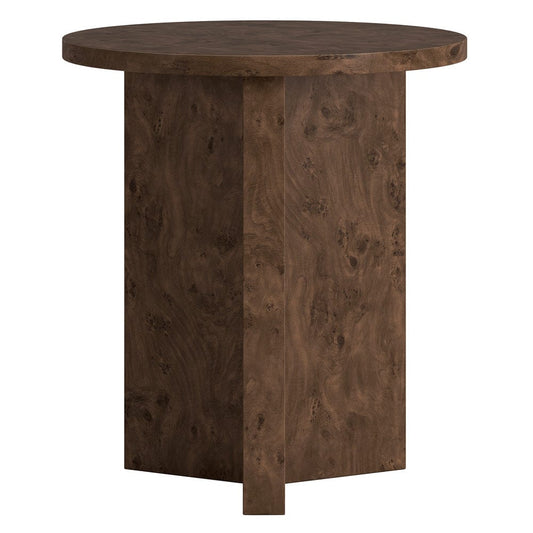 Hudson & Canal - Anders 20" Wide Burled Side Table in Espresso Burl - ST2439 view 2