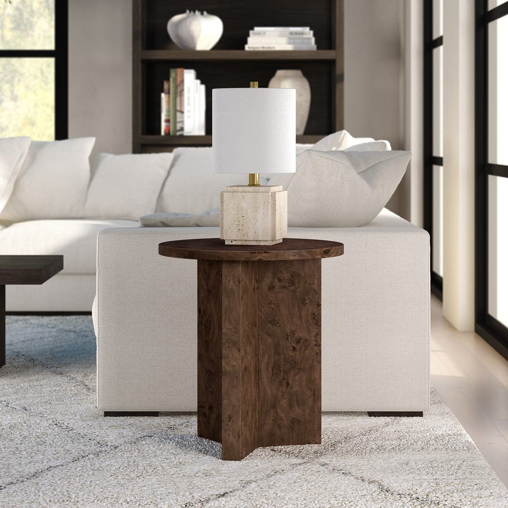 Hudson & Canal - Anders 20" Wide Burled Side Table in Espresso Burl - ST2439 view 9