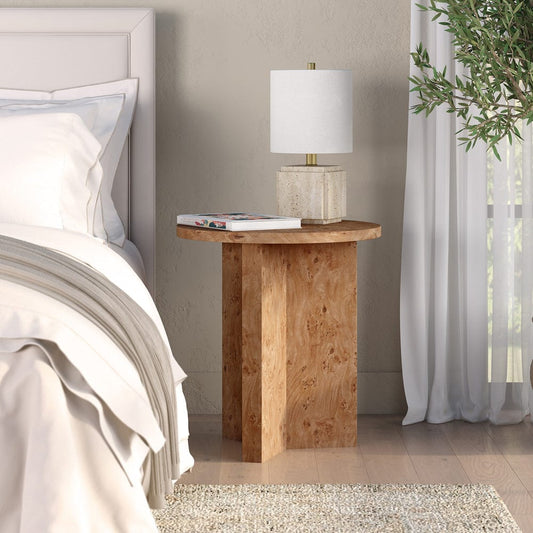 Hudson & Canal - Anders 20" Wide Burled Side Table in Honey Burl - ST2442 view 2