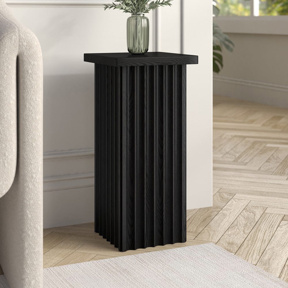Hudson & Canal - Bourne 10.75" Wide Square Side Table in Black Grain - ST2452 view 8