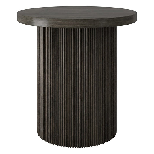 Hudson & Canal - Isa 22" Wide Round Side Table in Alder Brown - ST2438 view 2