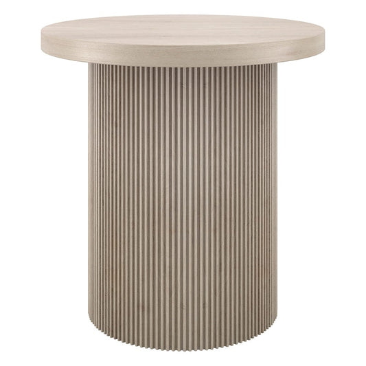 Hudson & Canal - Isa 22" Wide Round Side Table in Alder White - ST2437 view 2
