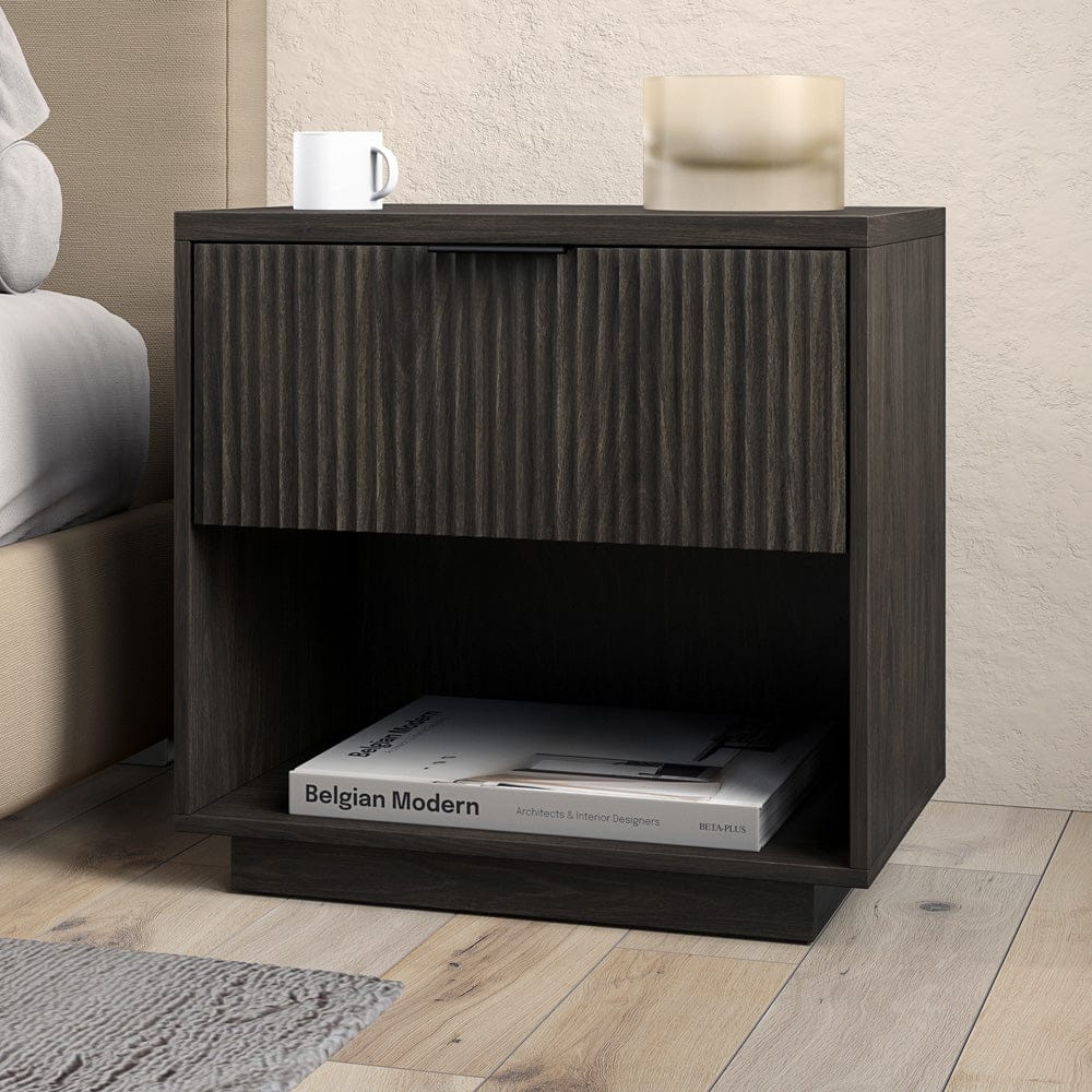 Hudson & Canal - Karten 24" Wide Rectangular Nightstand in Alder Brown - NS2429 view 9