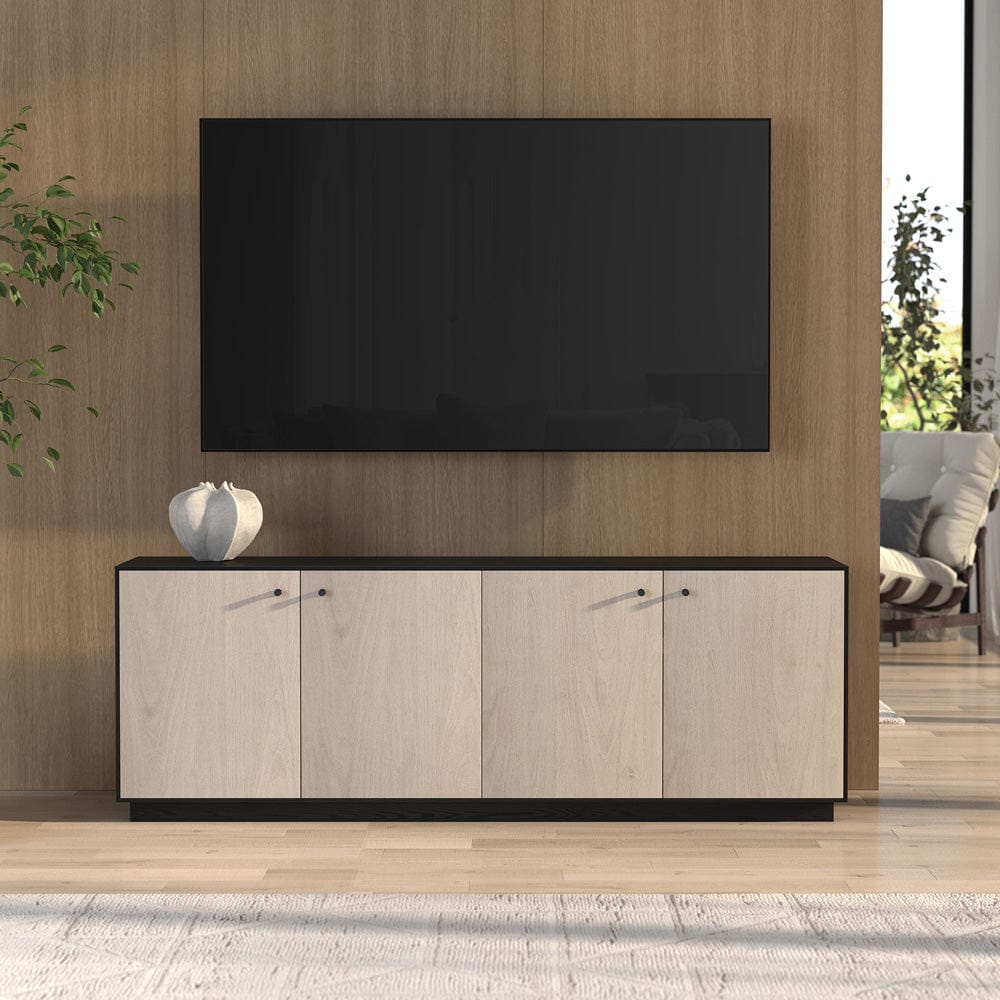 Hudson & Canal - Lillian Rectangular TV Stand for TV's up to 75" in Black Grain/Alder White - TV2409 view 10