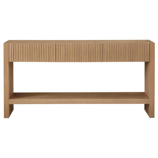 Hudson & Canal - Manzanita 60" Wide Rectangular Console Table in Light Oak Veneer - AT2461 view 2