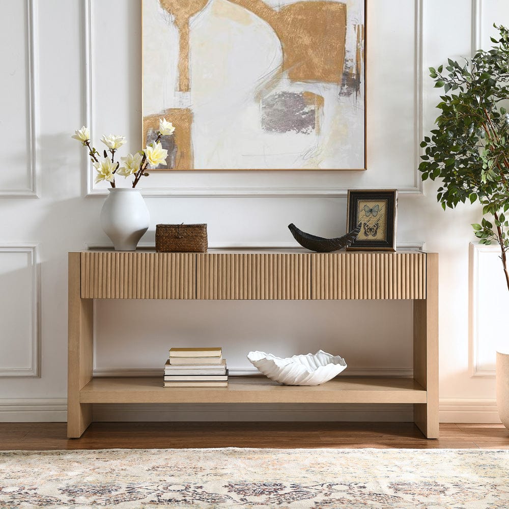 Hudson & Canal - Manzanita 60" Wide Rectangular Console Table in Light Oak Veneer - AT2461 view 7