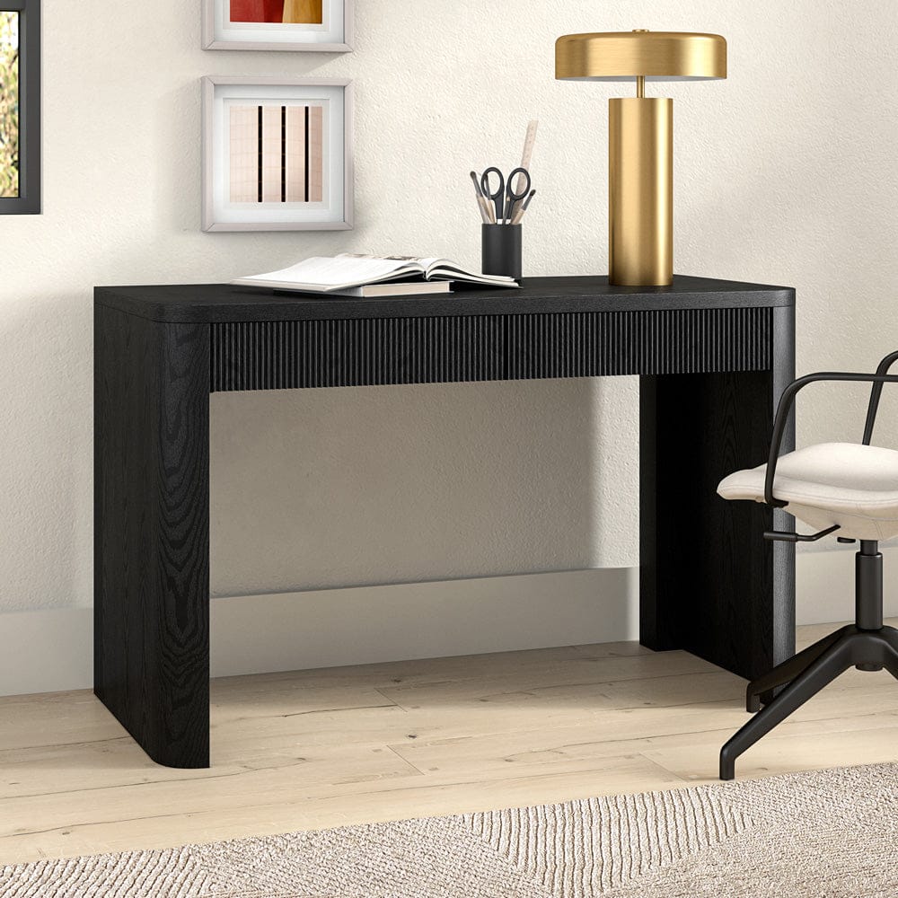 Hudson & Canal - Palmera 47.5" Wide Rectangular Desk in Black Grain - OF2380 view 9