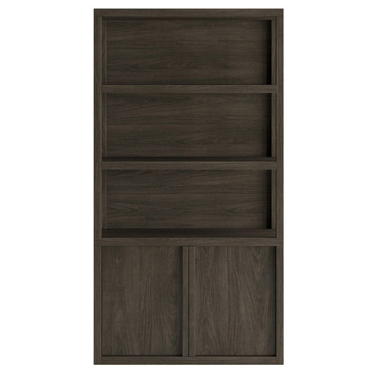 Hudson & Canal - Savin 67.5" Tall Rectangular Bookcase in Alder Brown - BK2435 view 2