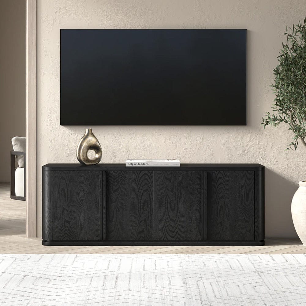Hudson & Canal - Vance Rectangular TV Stand for TV's up to 78" in Black Grain - TV2400 view 10