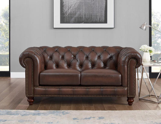 Hydeline - Alton Bay Loveseat in Caramel - 6985-20-1866A veiw 2
