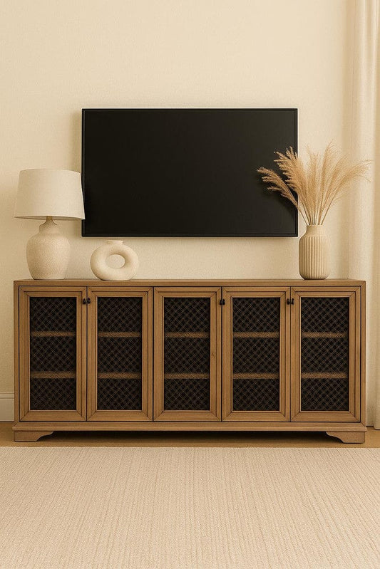 I Home Furnishings - Magnolia 84" Console - Cashew - 3400-080-C view 2