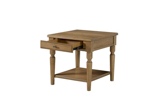 I Home Furnishings - Magnolia End Table - Almond - 3400-002-A view 2