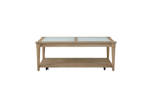 I Home Furnishings - Wilmington Frosted Glass Top Cocktail Table W/ Casters - 338-010 view 2
