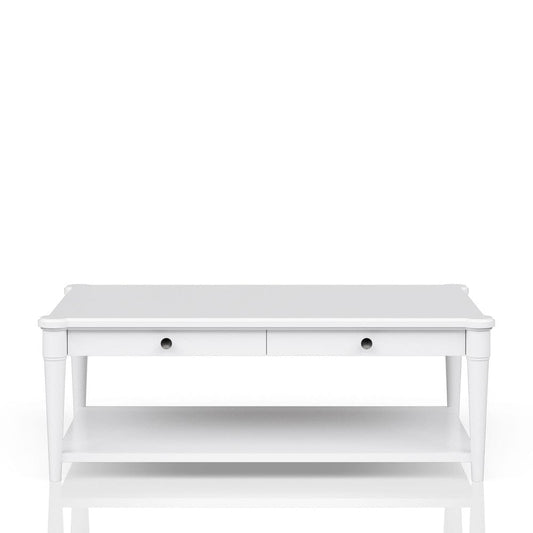 I Home Furnishings - Wilmington Wood Top Cocktail Table W/ Casters-White - 338-001-W view 2