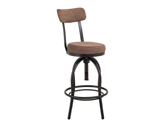 IFD - Altea - Upholstered Adjustable 24-30" Swivel Iron Base Barstool - Brown - IUP817-BST2430-239 view 2