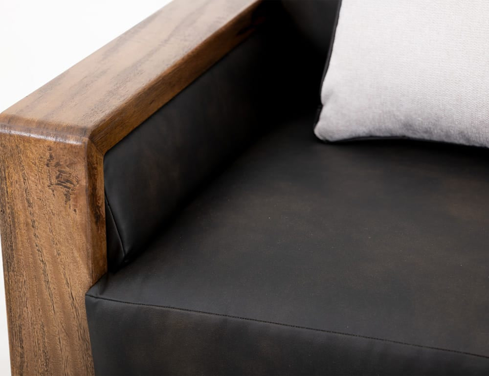 IFD - Ancora - Wooden Frame & Base, Armchair - Brown Faux Leather - IUP325-ACH-216 view 8