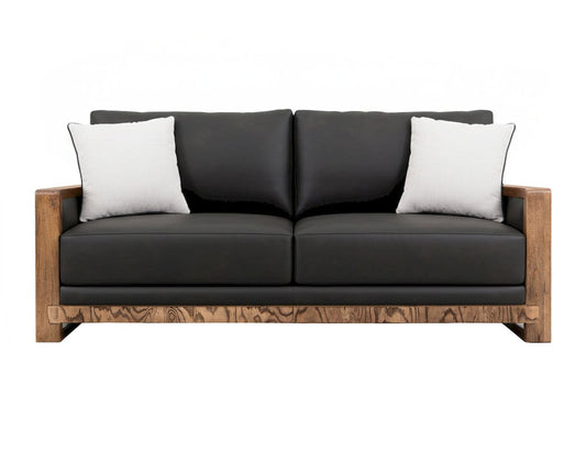 IFD - Ancora - Wooden Frame, Upholstered Loveseat - Brown Faux Leather - IUP325-LOV-216 view 2