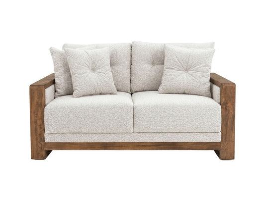 IFD - Ancora - Wooden Frame, Upholstered Loveseat in Pearl - IUP325-LOV-101 view 2