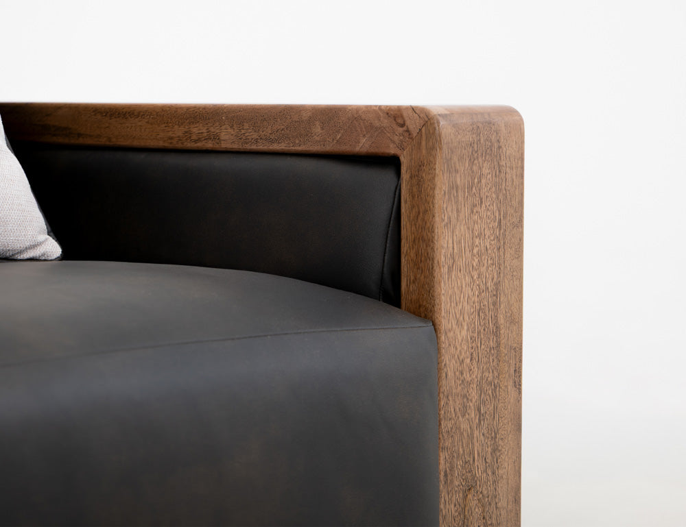 IFD - Ancora - Wooden Frame, Upholstered Sofa - Brown Faux Leather - IUP325-SOF-216 view 8