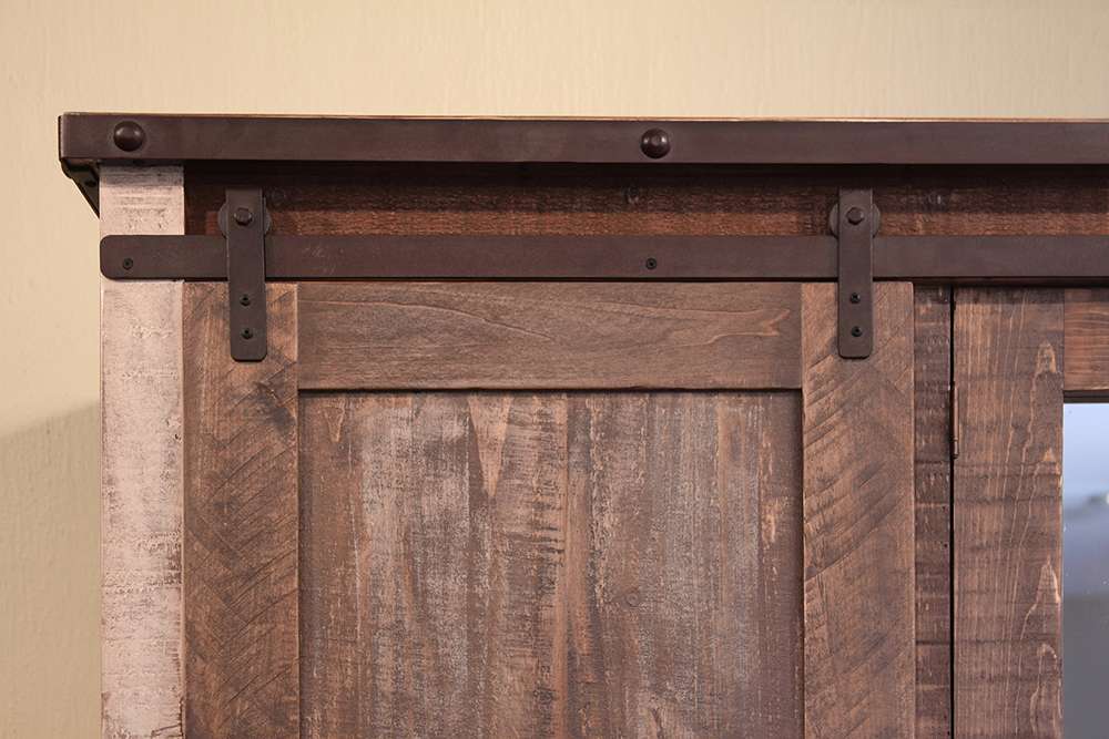 IFD - Antique Multicolor 2 Drawer, 1 Sliding door, 1 Mirror Door Armoire - IFD966ARMOIRE veiw 3