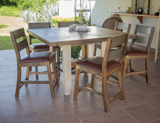 IFD - Antique Multicolor 24 Barstool for Counter Table (Set of 2) - IFD9671BST24 view 2