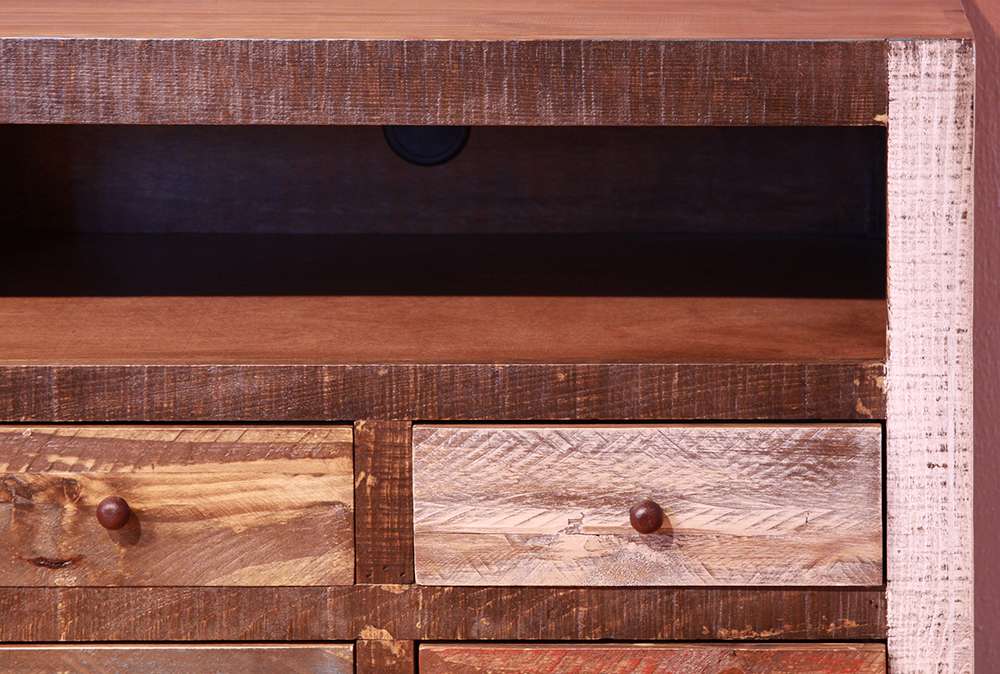 IFD - Antique Multicolor Antique Multi-color, 8 Drawer TV-Stand - IFD964STAND veiw 3