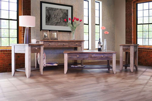 IFD - Antique Multicolor Sofa Table w/3 Drawers - IFD968SOFA veiw 2