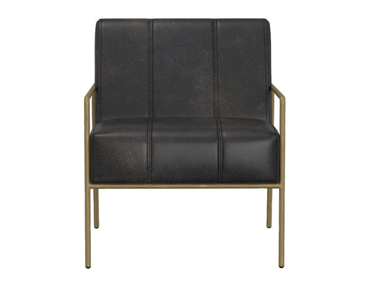 IFD - Aragon - Wooden Frame & Metal Base, Armchair - Black - IUP611-ACH-216 view 2