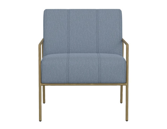 IFD - Aragon - Wooden Frame & Metal Base, Armchair - Blue/Gold - IUP611-ACH-190 view 2