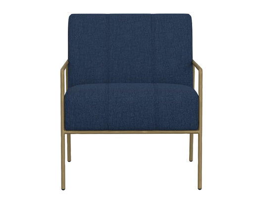 IFD - Aragon - Wooden Frame & Metal Base, Armchair - Blue/Gold - IUP611-ACH-221 view 2