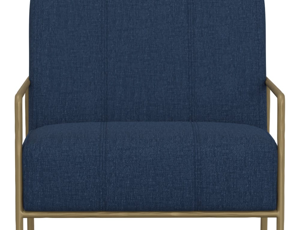 IFD - Aragon - Wooden Frame & Metal Base, Armchair - Blue/Gold - IUP611-ACH-221 view 7