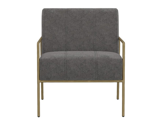 IFD - Aragon - Wooden Frame & Metal Base, Armchair - Gray/Gold - IUP611-ACH-121 view 2
