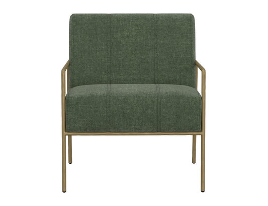 IFD - Aragon - Wooden Frame & Metal Base, Armchair - Green/Gold - IUP611-ACH-111 view 2