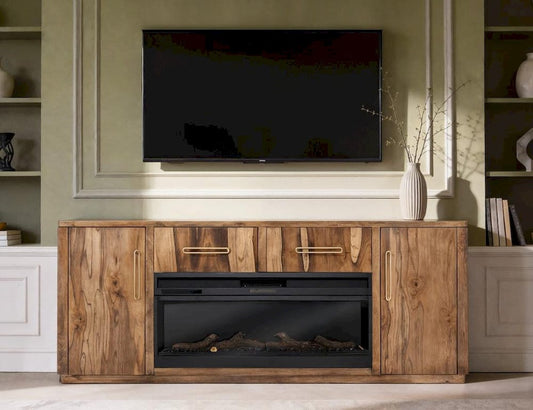 IFD - Balam - 2 Drawer & 2 Door TV Stand 80" with Electric Fireplace Insert - IFD4421STNFP80 view 2