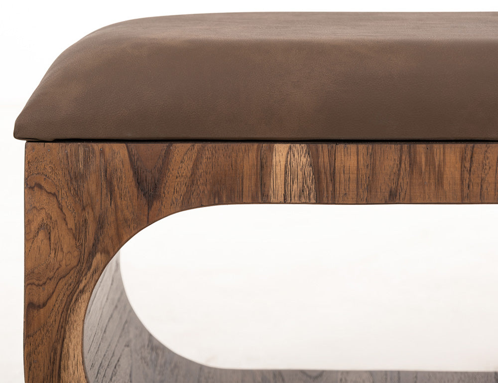 IFD - Balam - Upholstered Seat Bench with Two Open Shelves - IFD4223BEN view 7