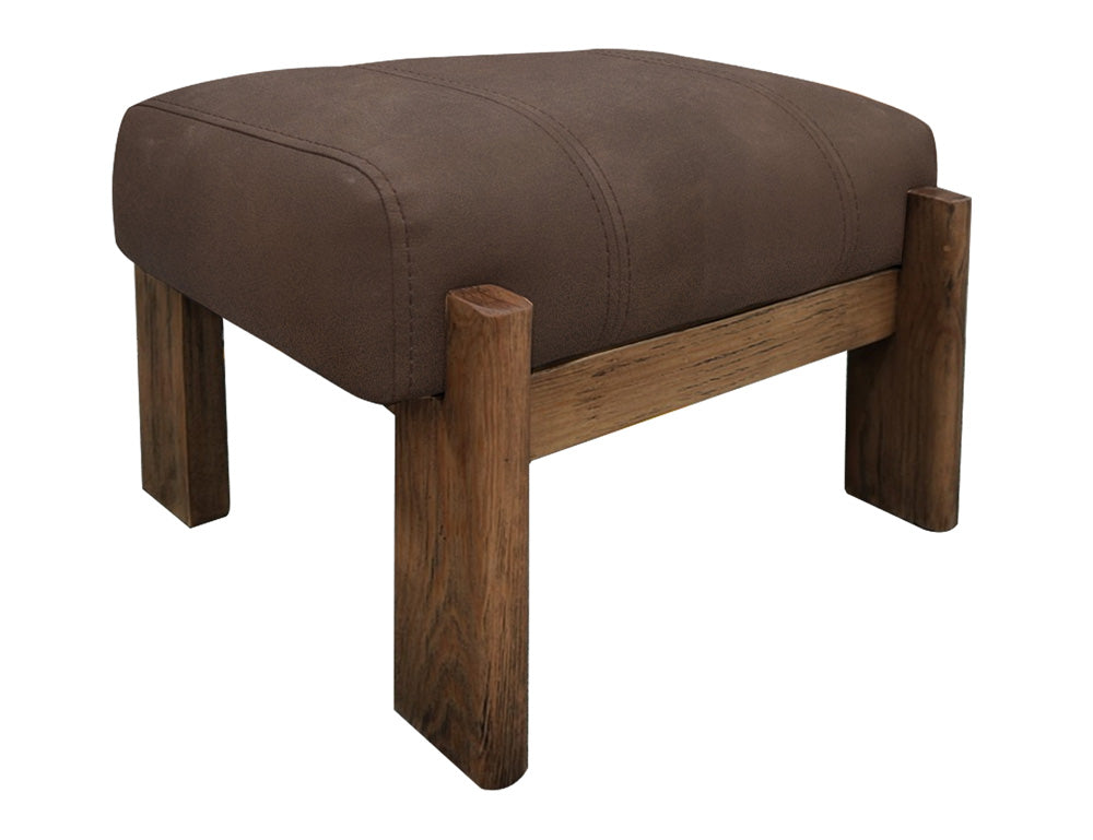 IFD - Balam - Wooden Frame & Base, Upholstered Seat Ottoman - Dark Brown - IUP422-OTT-212 view 1