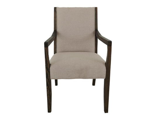 IFD - Black Verona - Upholstered Dining Armchair in Ivory - IFD3912CHU veiw 2