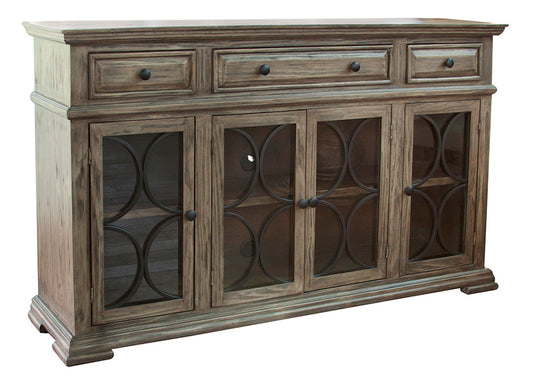 IFD - Bonanza Console w/ 4 Glass Doors w/3 Drawers - IFD410CONS view 2