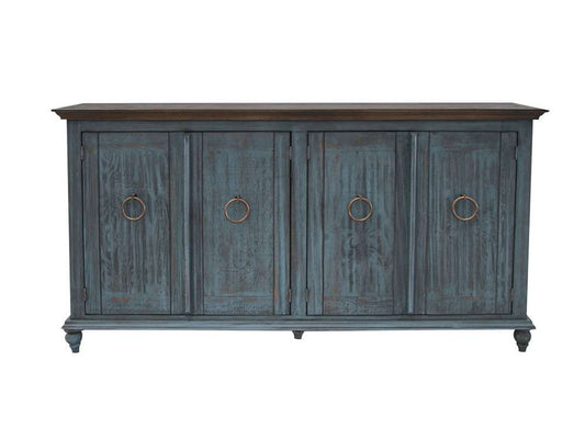 IFD - Capri Console w/4 Doors, Dark Blue Finish - IFD9901CNSDK veiw 2